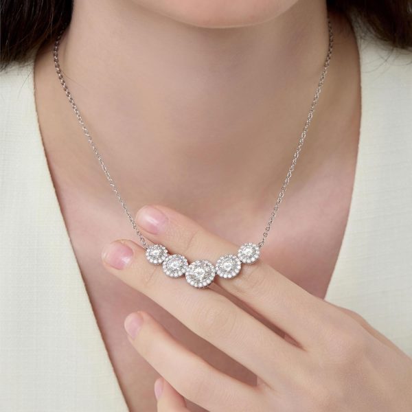 Best Moissanite Heart Necklace - Women's Gift 1.7-7.6 Carat - Imagen 2