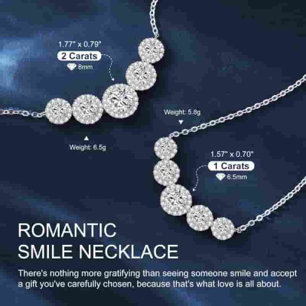 Best Moissanite Heart Necklace - Women's Gift 1.7-7.6 Carat - Imagen 5
