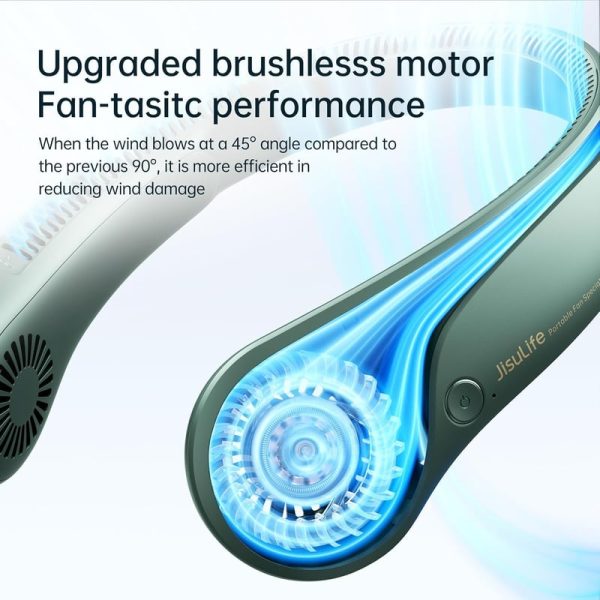 Jisulife Bladeless Wearable Neck Fan - 5 Speed Rechargeable - immagine 5