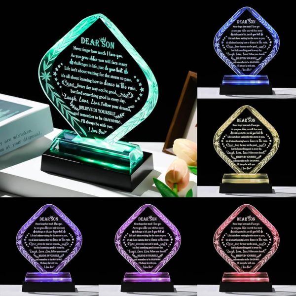 Personalized Crystal Gift For Son - Graduations, Birthdays, Christmas – Image 4