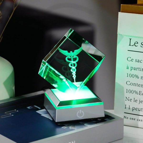 Best 3d Crystal Caduceus Gift For Doctors & Graduates - Imagem 3