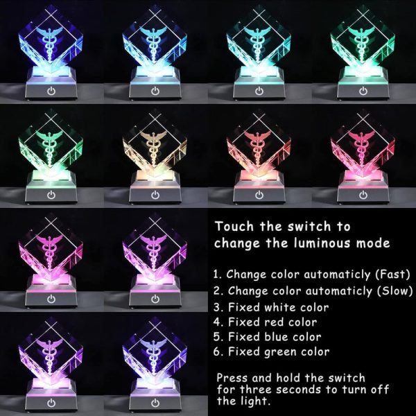 Best 3d Crystal Caduceus Gift For Doctors & Graduates - Imagem 5
