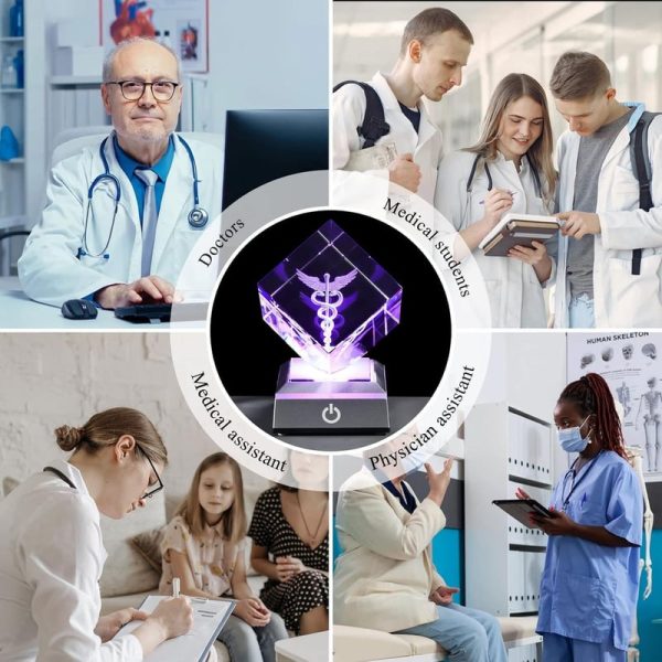 Best 3d Crystal Caduceus Gift For Doctors & Graduates - Imagem 6