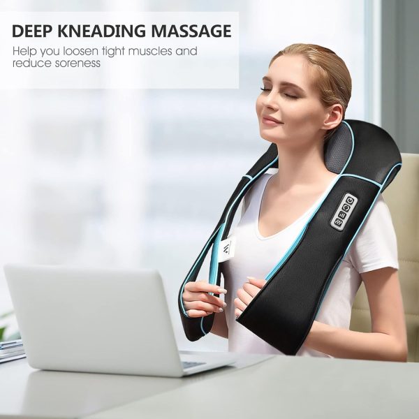 Best Neck Massager With Heat - Shiatsu Deep Kneading Massage Gift - Imagen 4