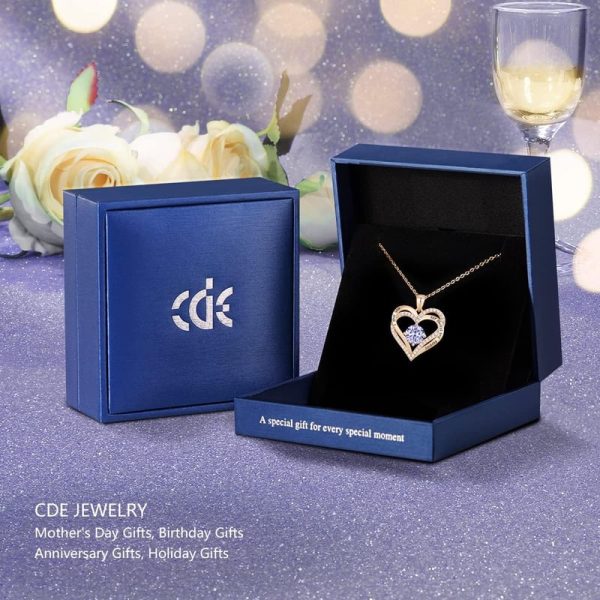 Cde Heart Necklace For Women - Perfect Anniversary Gift - 画像 (4)