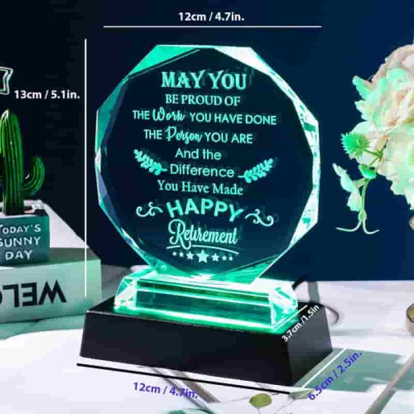 Best 2025 Retirement Gifts For Men & Women With Led Crystal Plaque – Image 2
