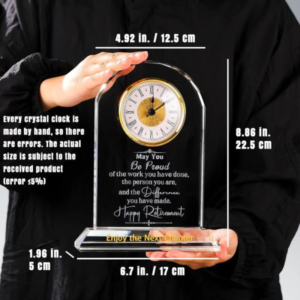Top Retirement Gifts: K9 Crystal Clock For Women & Men – Image 2