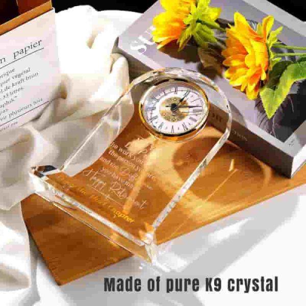 Top Retirement Gifts: K9 Crystal Clock For Women & Men – Image 4
