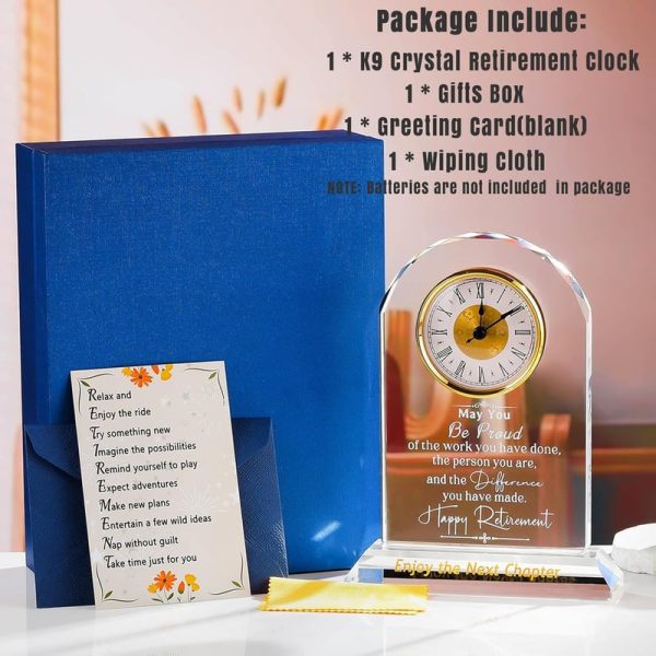 Top Retirement Gifts: K9 Crystal Clock For Women & Men – Image 5