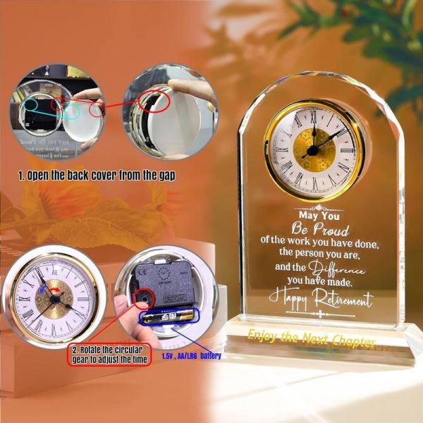 Top Retirement Gifts: K9 Crystal Clock For Women & Men – Image 6