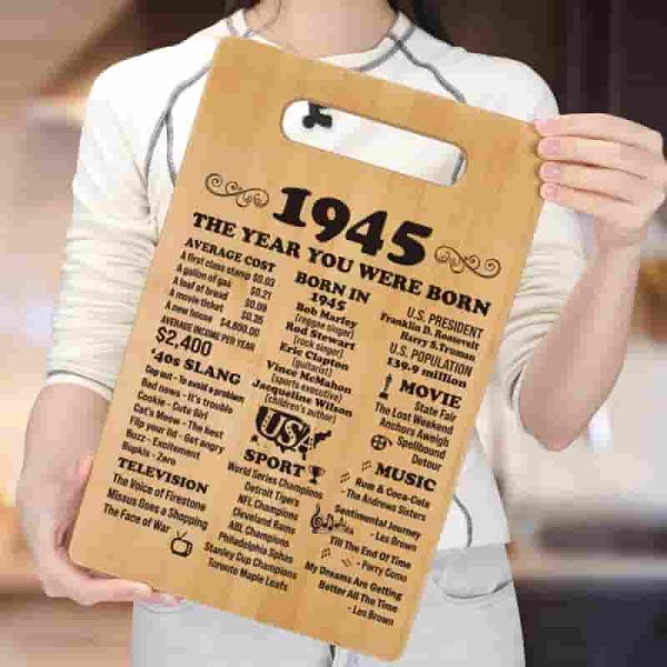 Unique 80th Birthday Cutting Board Gift For Men & Women – Image 6