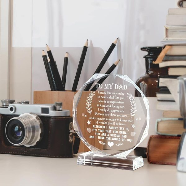 Best Laser Engraved Glass Keepsake For Dad's Birthday - Imagen 3