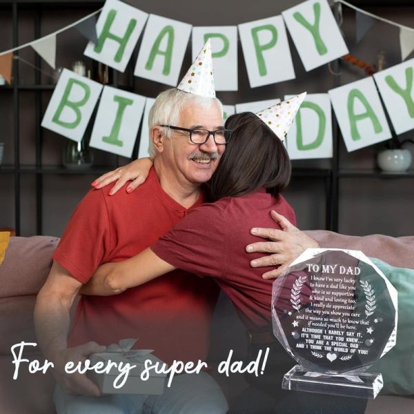 Best Laser Engraved Glass Keepsake For Dad's Birthday - Imagen 6