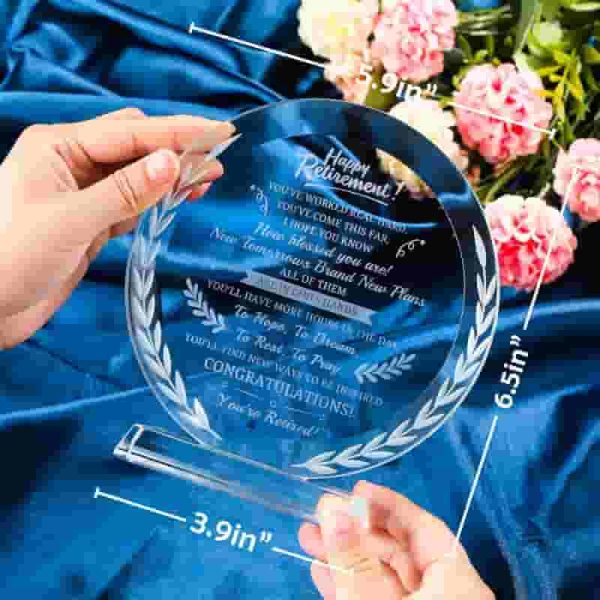 Best 2025 Retirement Gifts - Glass Plaque Keepsake – Image 2