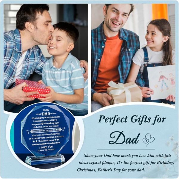 Best Dad Ever Crystal Keepsake - Birthday & Holiday Gifts – Image 4