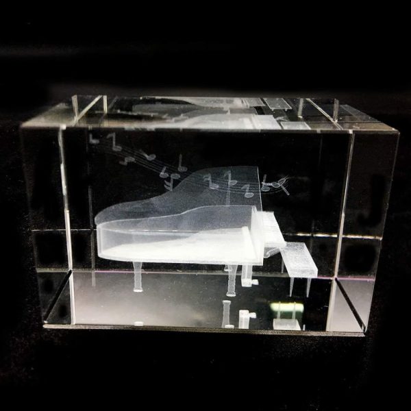 3d Crystal Piano Paperweight - Unique Gift For Graduation & Holidays – Image 2