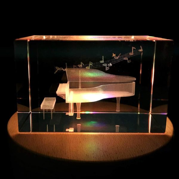 3d Crystal Piano Paperweight - Unique Gift For Graduation & Holidays – Image 4