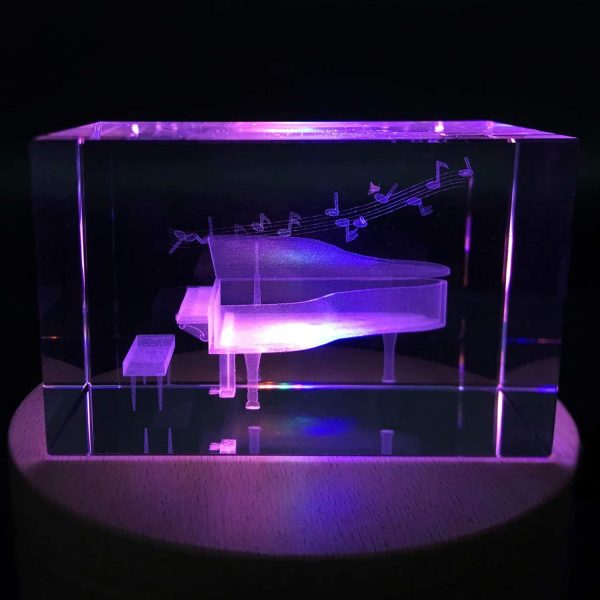 3d Crystal Piano Paperweight - Unique Gift For Graduation & Holidays – Image 6