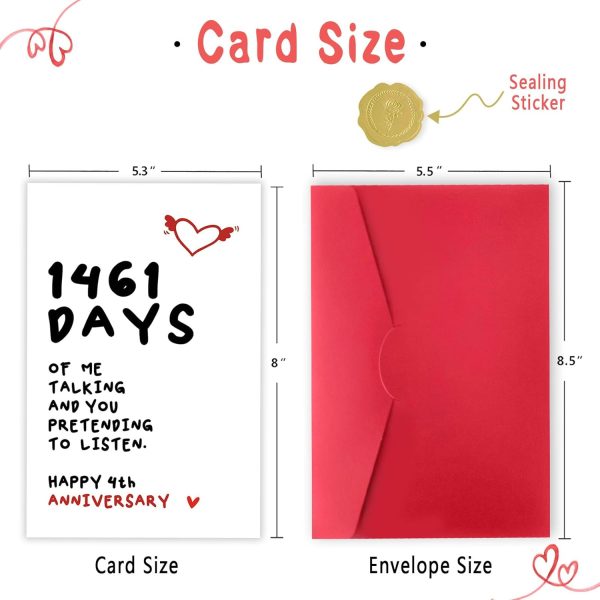 Best 4th Anniversary Card For Him And Her - Imagen 2