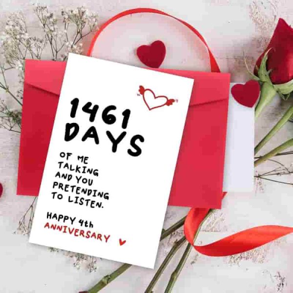 Best 4th Anniversary Card For Him And Her - Imagen 6