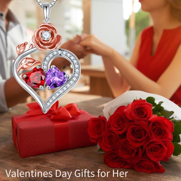 Best Double Birthstone Necklace - Sterling Silver Jewelry Gifts – Image 3