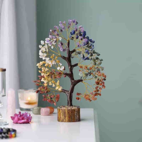 7 Chakra Healing Crystal Tree For Positive Energy - Handmade Gift - 画像 (2)