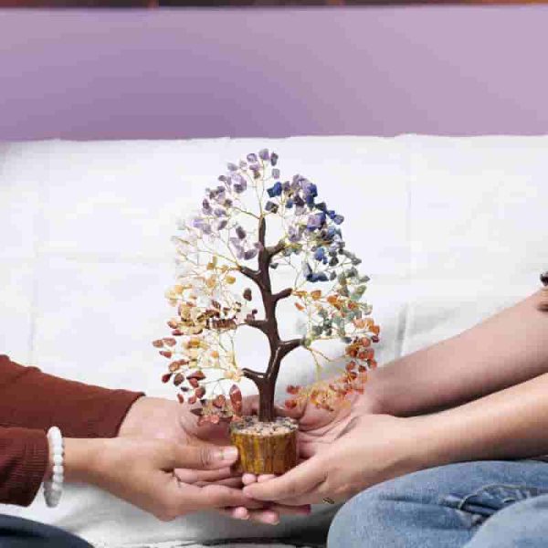 7 Chakra Healing Crystal Tree For Positive Energy - Handmade Gift - 画像 (3)
