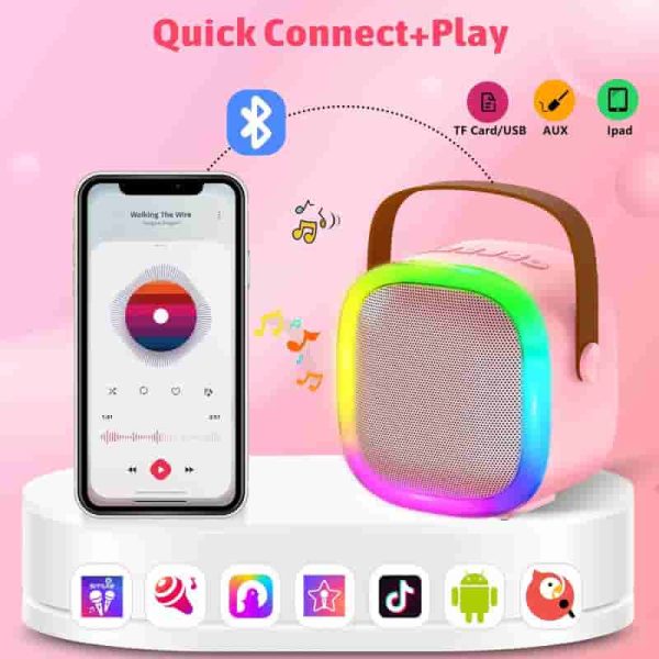 Best Kids Karaoke Machine With Bluetooth & Led Lights - Image 4