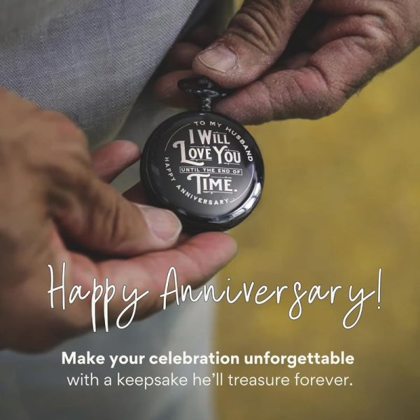 Best Anniversary Gift For Husband - Engraved Pocket Watch - Imagen 2