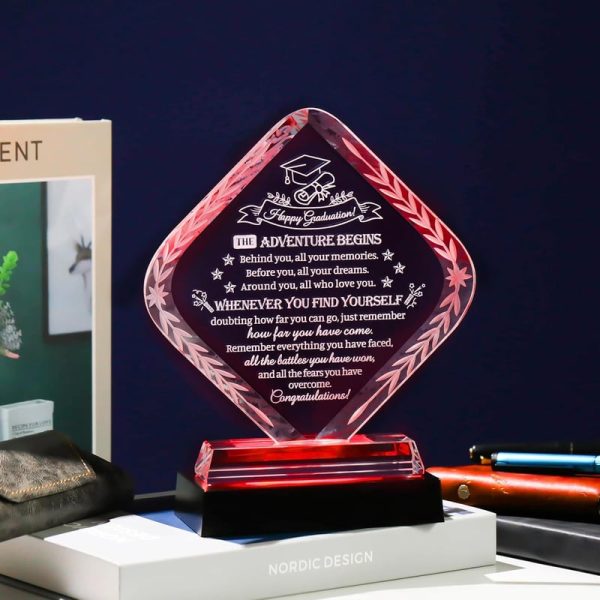 Best Graduation Crystal Plaque With Led Base - Class Of 2025 Gift - Imagen 6