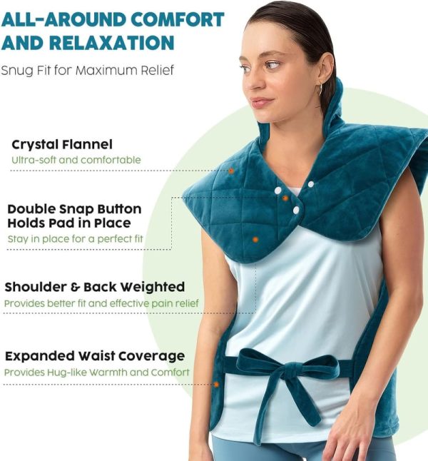 Top Rated Neck And Back Heating Pad With 6 Heat Settings – Image 2