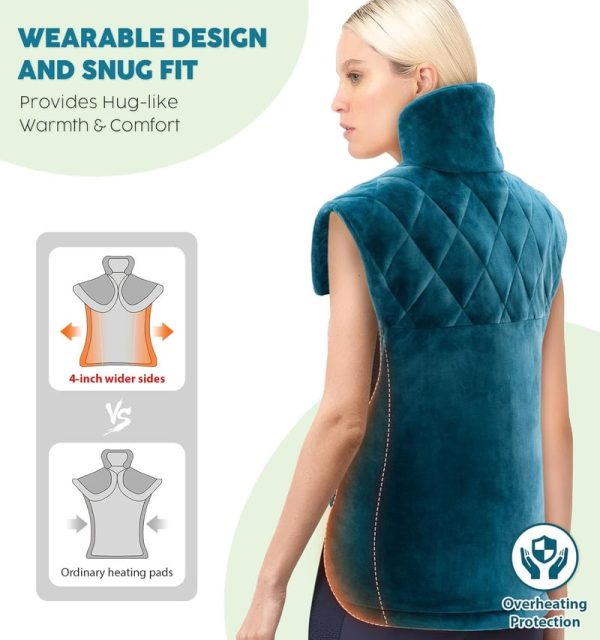 Top Rated Neck And Back Heating Pad With 6 Heat Settings – Image 3