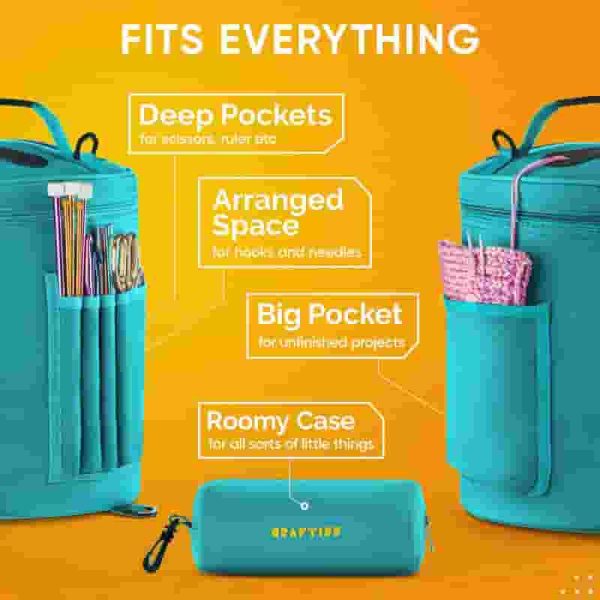 Best Craftiss Knitting Bag For Yarn Storage - Ideal Gift - 画像 (4)