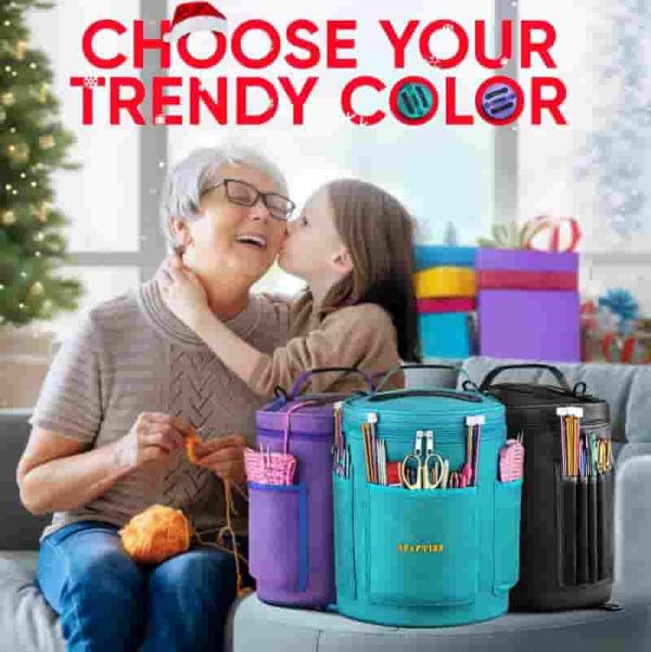 Best Craftiss Knitting Bag For Yarn Storage - Ideal Gift - 画像 (6)