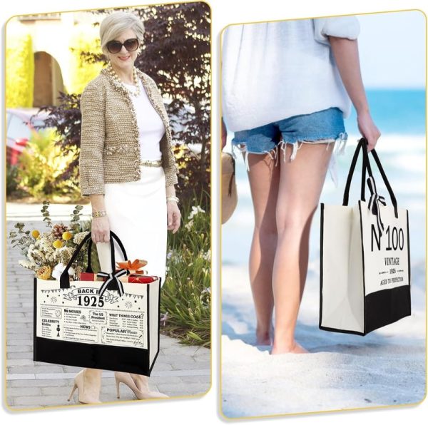 Best 100th Birthday Gift For Women - Vintage Tote Set - immagine 6
