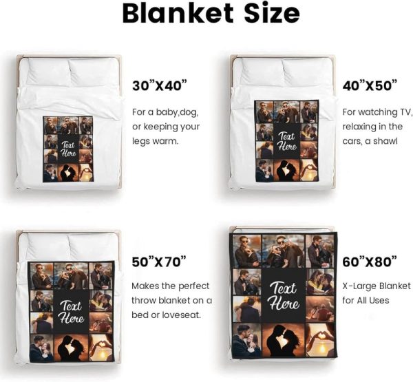 Best Custom Photo Blanket Personalized Gift For Couples - immagine 6