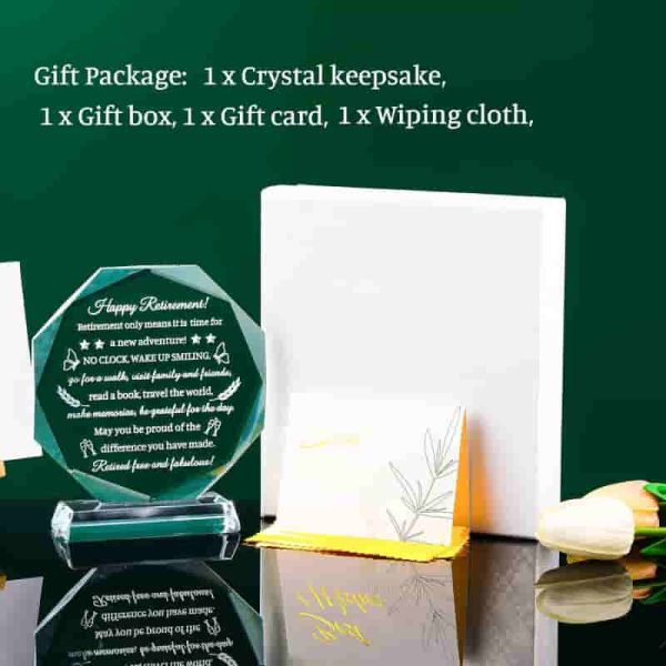 Best 2025 Retirement Gifts - Crystal Plaque For Women & Men - Imagen 5