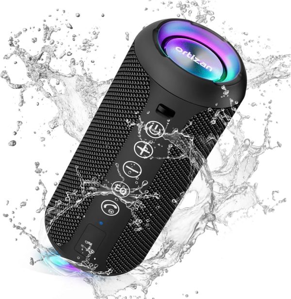 Ortizan Bluetooth Speaker: Waterproof, 24w Bass, 30h Playtime