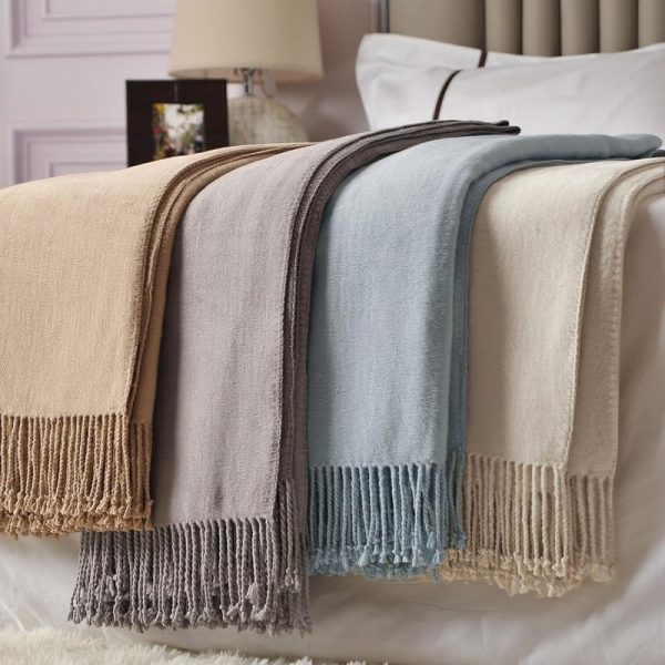 Silk Throw Blanket With Fringe - Soft & Breathable – Image 6