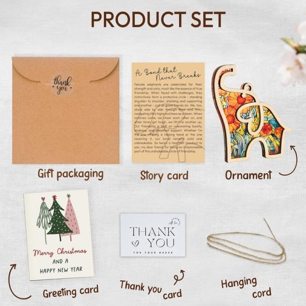 Best Friendship Elephant Ornament - Easter Gifts For Sisters & Friends - immagine 4