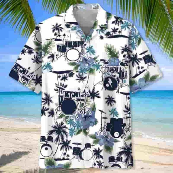 Best Hawaiian Drum Shirt For Men - Vintage Button Down - immagine 2