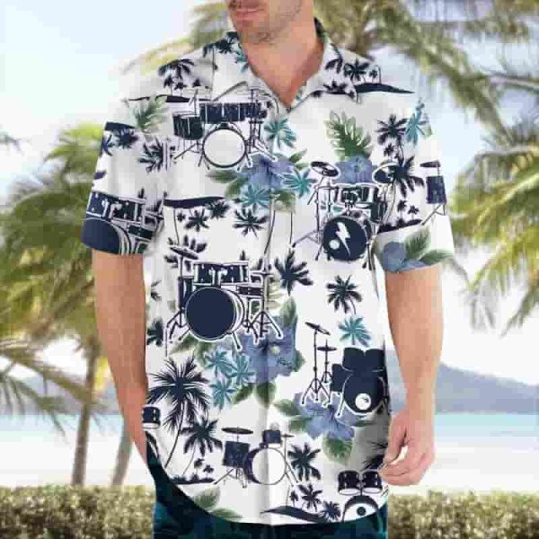 Best Hawaiian Drum Shirt For Men - Vintage Button Down - immagine 4
