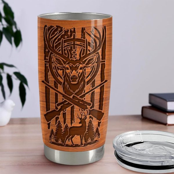 Best Deer Hunter Tumbler - 20oz Stainless Steel Mug Gift – Image 2
