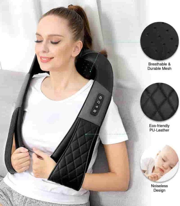 Best Shiatsu Neck And Back Massager With Heat - Pain Relief Gift - 画像 (3)