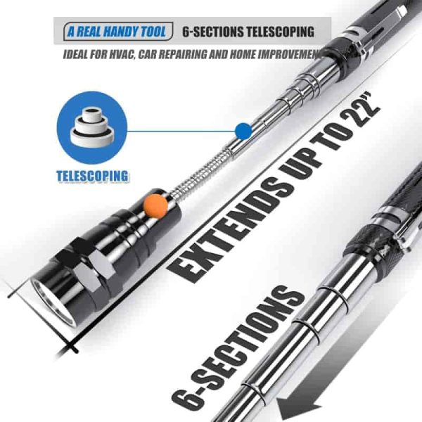 Vibelite Magnetic Flashlight & Pickup Tool - Best Gadget Gift - 画像 (3)