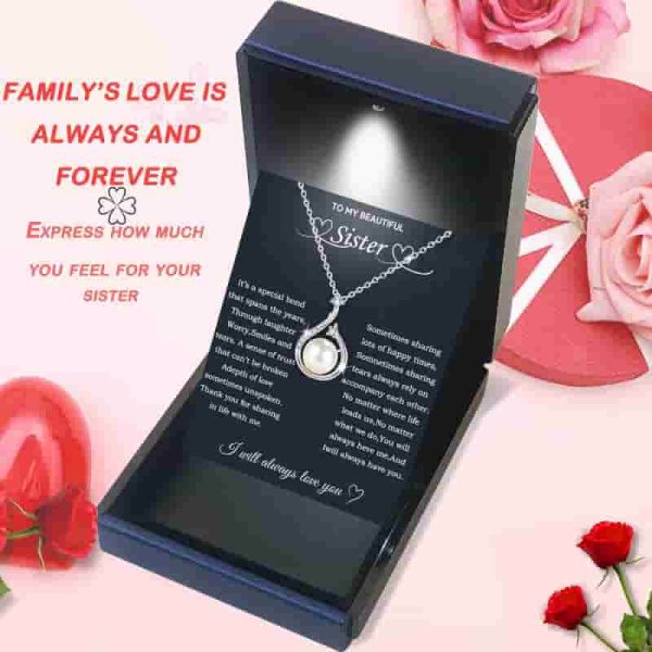 925 Sterling Silver Sister Necklace Gift - Big & Little Sisters - Imagen 2