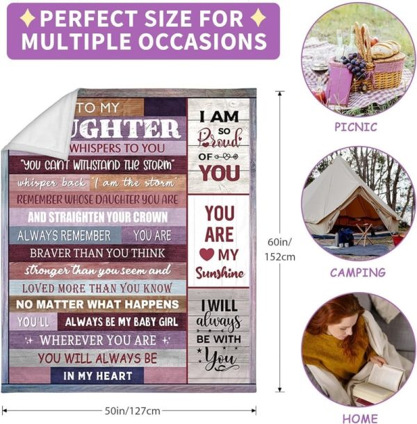 Best Personalized Throw Blanket For Daughters - Unique Gift Idea – Image 2