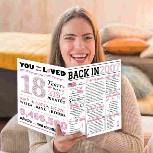 Funny 18th Birthday Card For Girls - Perfect Gift For Daughter Or Niece - immagine 4