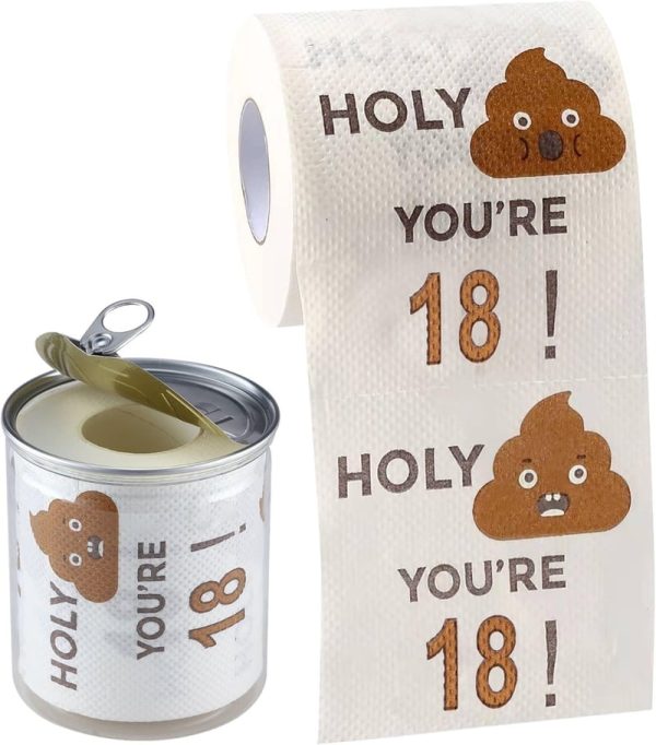 Funny 18th Birthday Gag Gift Toilet Paper For Boys & Girls