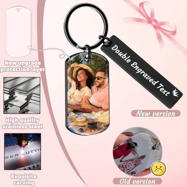 Best Custom Photo Keychain - Engraved Gifts For Couples - immagine 4
